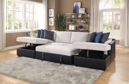 Merill Sectional Sofa w/Sleeper - Beige