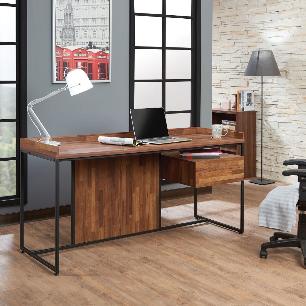 Serenity Desk in Walnut & Sandy Black