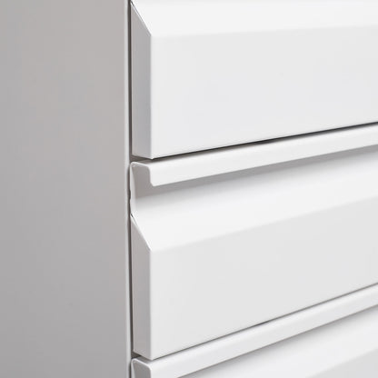 3 Drawer Mobile Locking File Cabinet - White