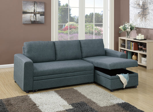 Andersen Convertible Sectional Sofa - Blue Grey