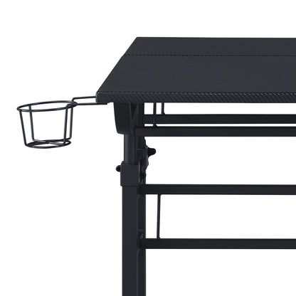 Tech Flex Adjustable Writing Desk with Shelf - Black