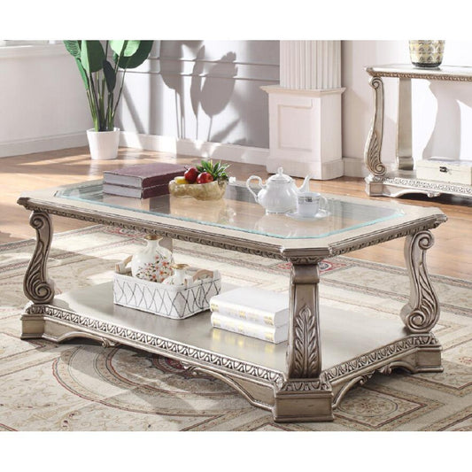 Dynasty Silver Glass Coffee Table