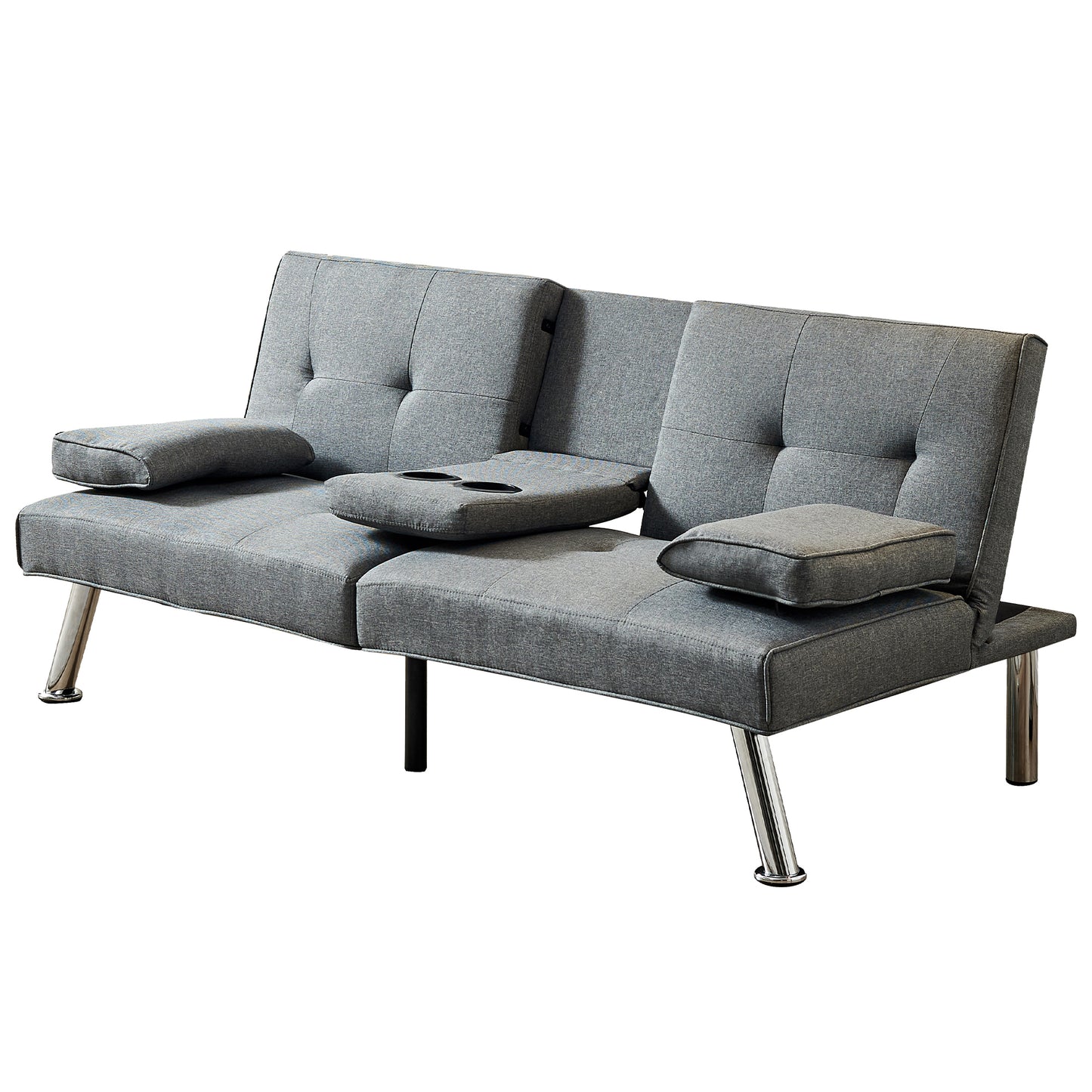 Jax Convertible Fabric Sofa Bed  - Grey