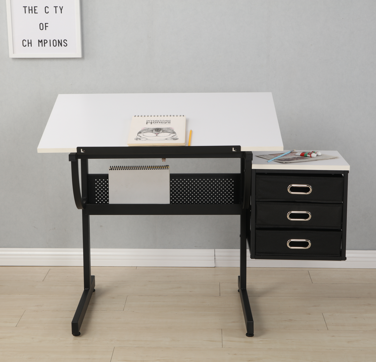 Artisan Drafting Studio with stool and 3 drawers