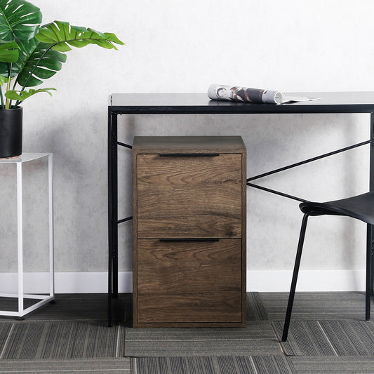 Wood Filing Cabinet - Grey