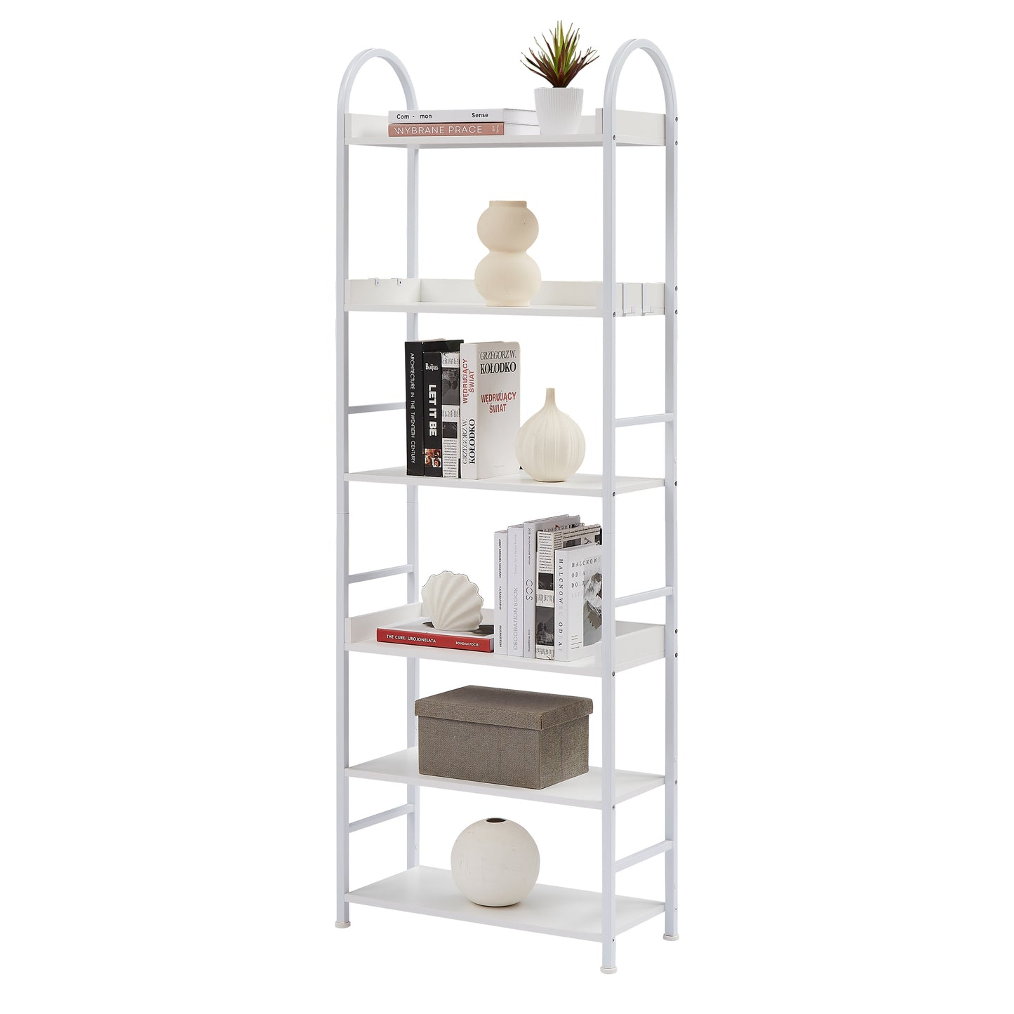 Tall Tower Bookcase - White