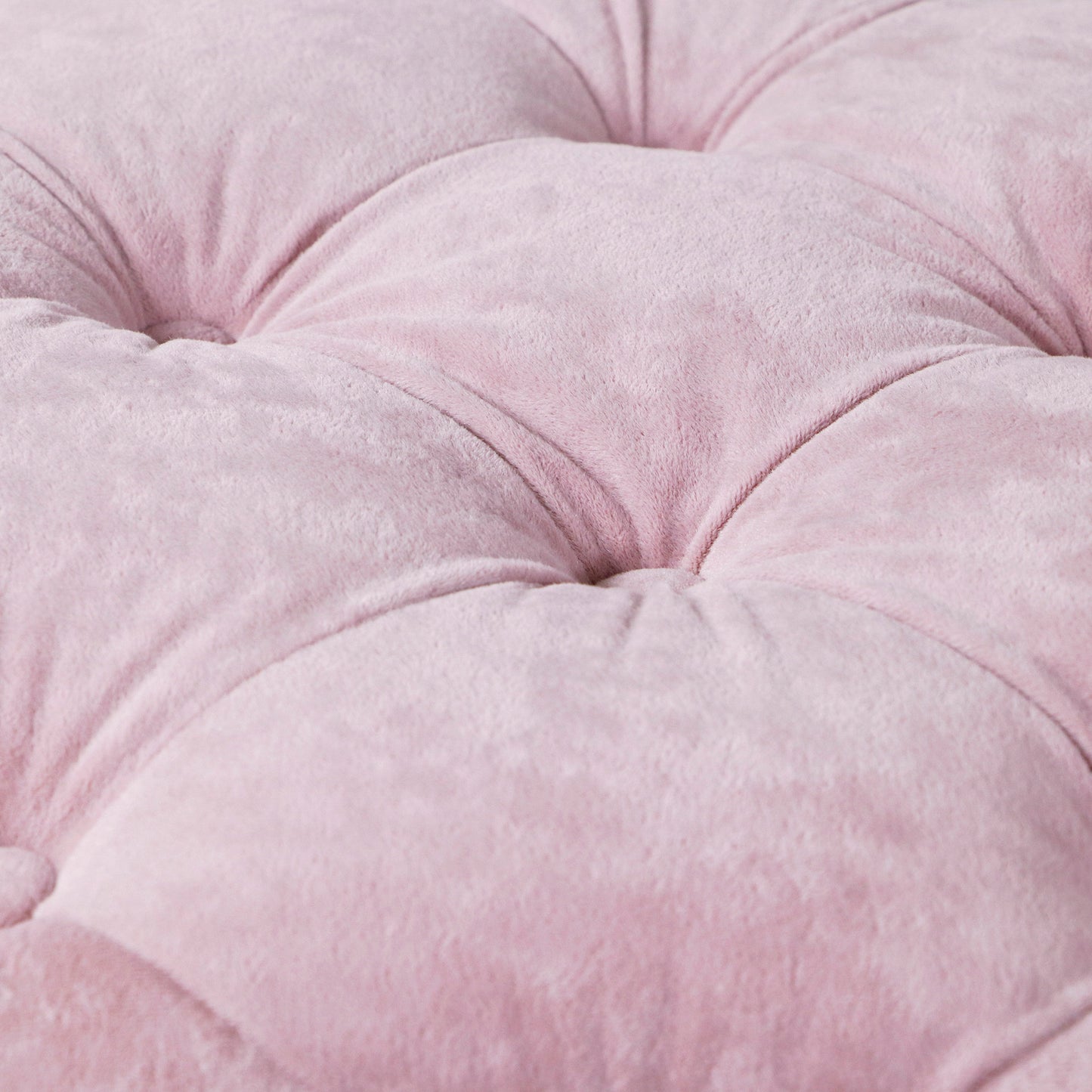 Velvet Upholstered Vanity Seat - Pink