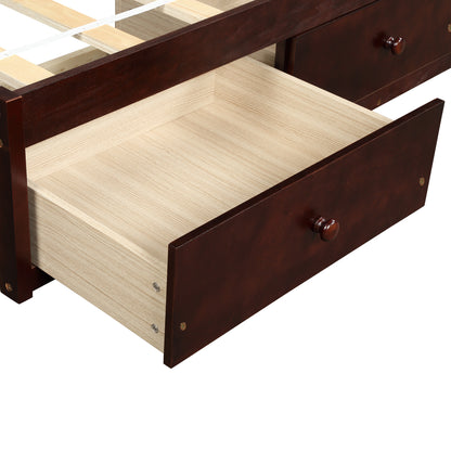 Oris Twin Size Wood Platform Bed - Cherry