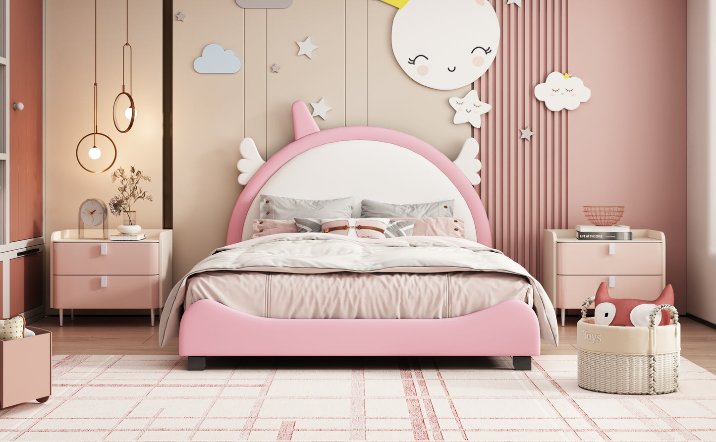 Unicorn Dreams Full Size Upholstered Bed