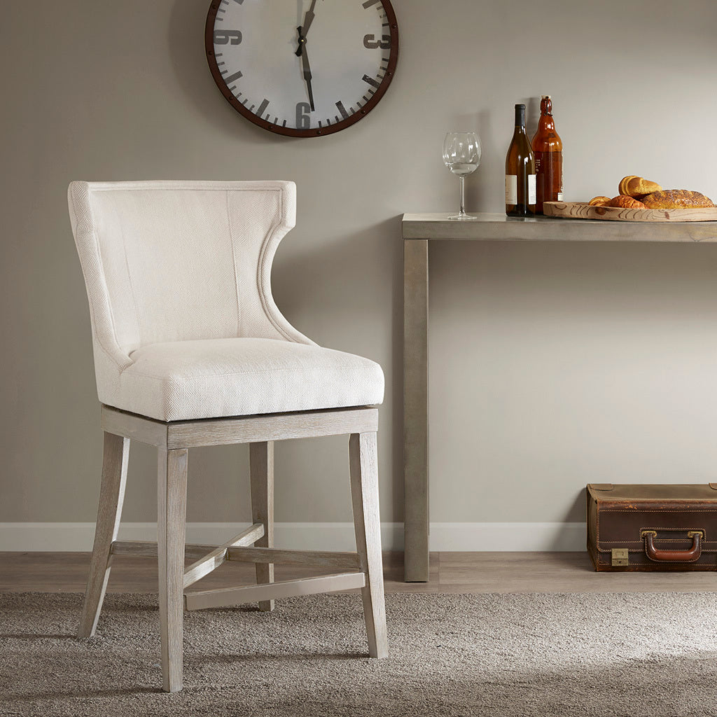 Carson Counter Stool with Swivel Seat - Cream