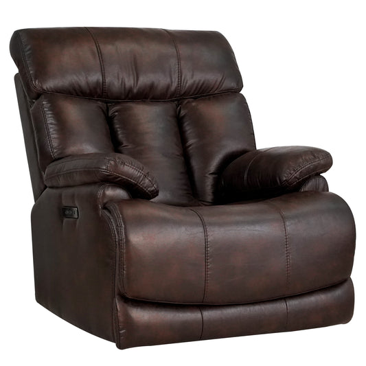 Wiley Leather Gel Chocolate Brown 38.5 Width Zero Gravity Power Recliner