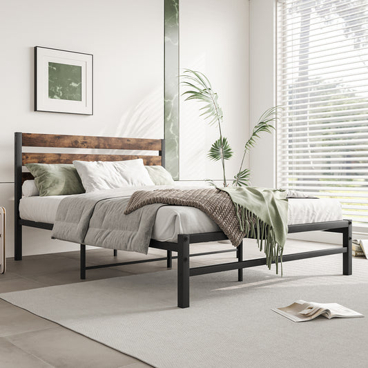 Kom Full Size Platform Bed Frame - Black