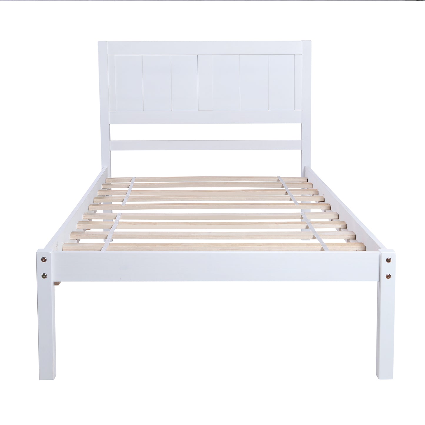 Serenity Rest Twin Wood Platform Bed with Headboard