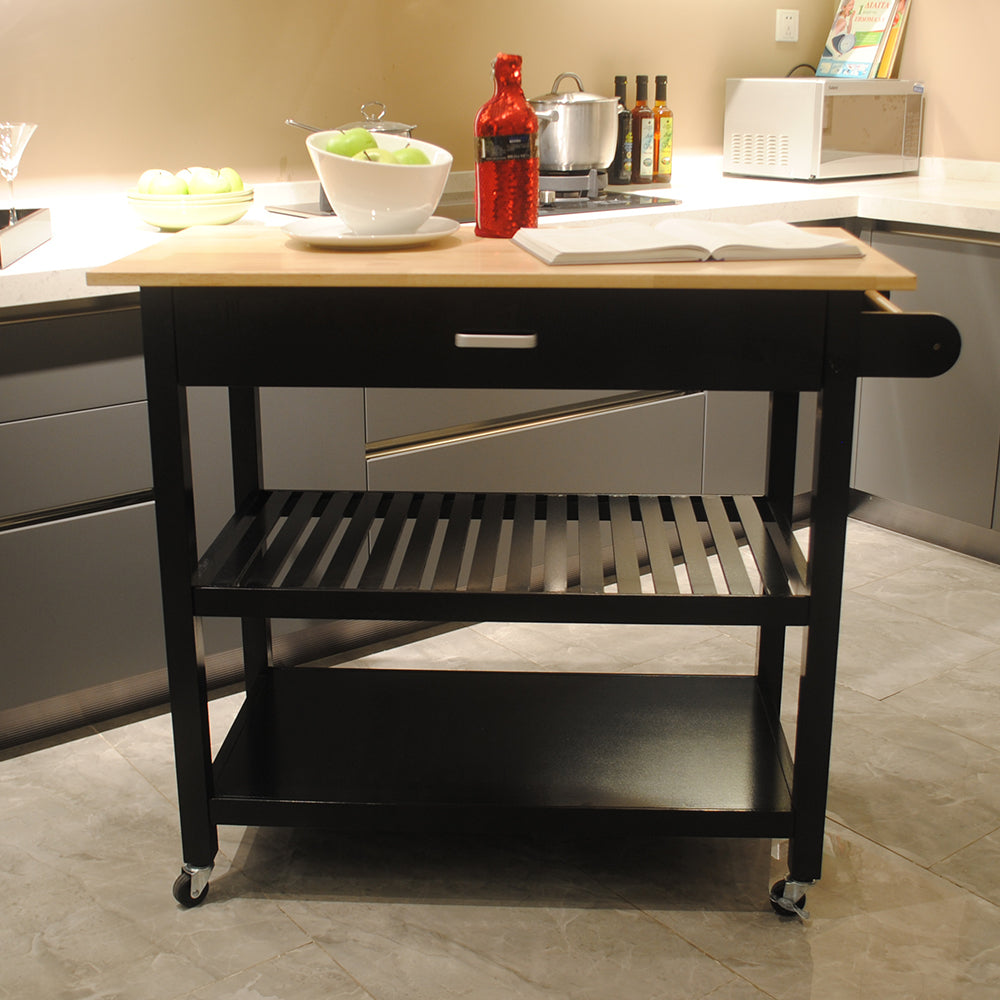 Cruiser Kitchen Island & Kitchen Cart  - Black