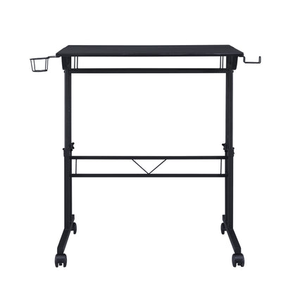 Tech Flex Adjustable Writing Desk with Shelf - Black