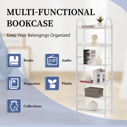 Tall Tower Bookcase - White