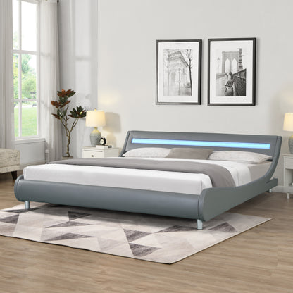 LuxuryGlow King Size Platform Bed