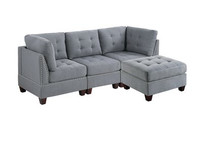 Lyra 4 Pcs Modular Sofa Set   2 - Gray