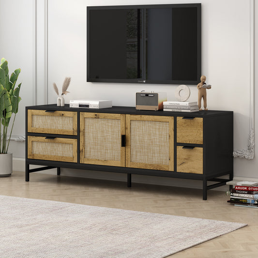 Arden Elegant Rattan TV Stand - Grey