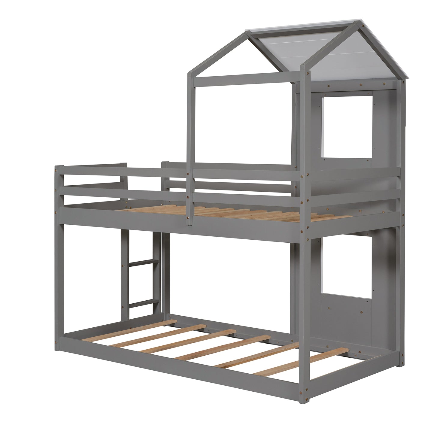 Cloud Nine Cabin Twin Bunk Bed - White