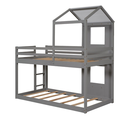 Cloud Nine Cabin Twin Bunk Bed - White