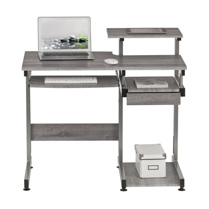 Complete Computer Workstation Desk - Grey