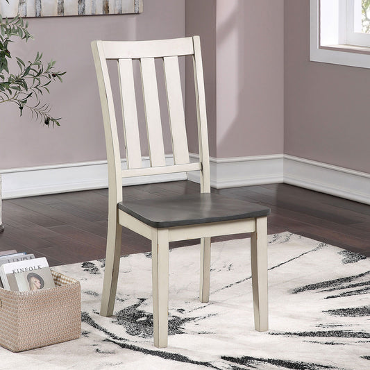 Austin Dining Chair (Set of 2) - Antique White+Gray