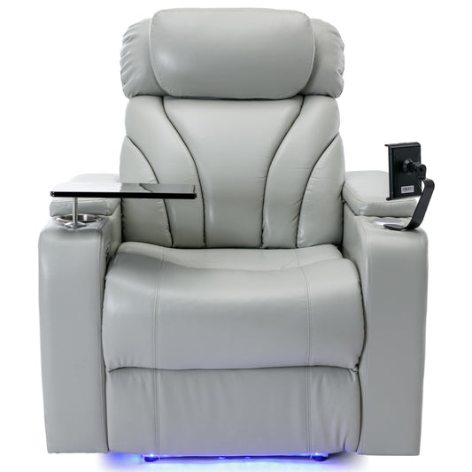 Orbit Power Motion Recliner - Light  Grey