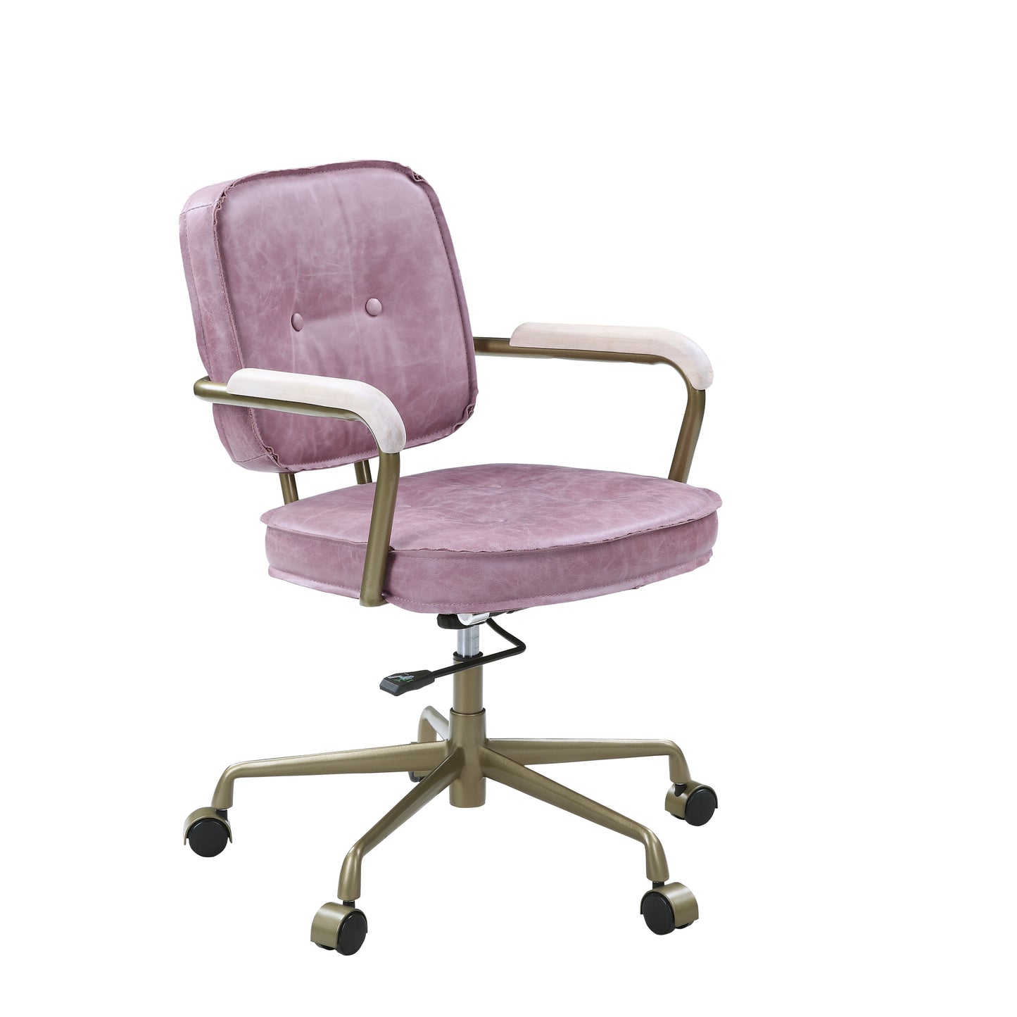 Pink Lux Leather Office Chair