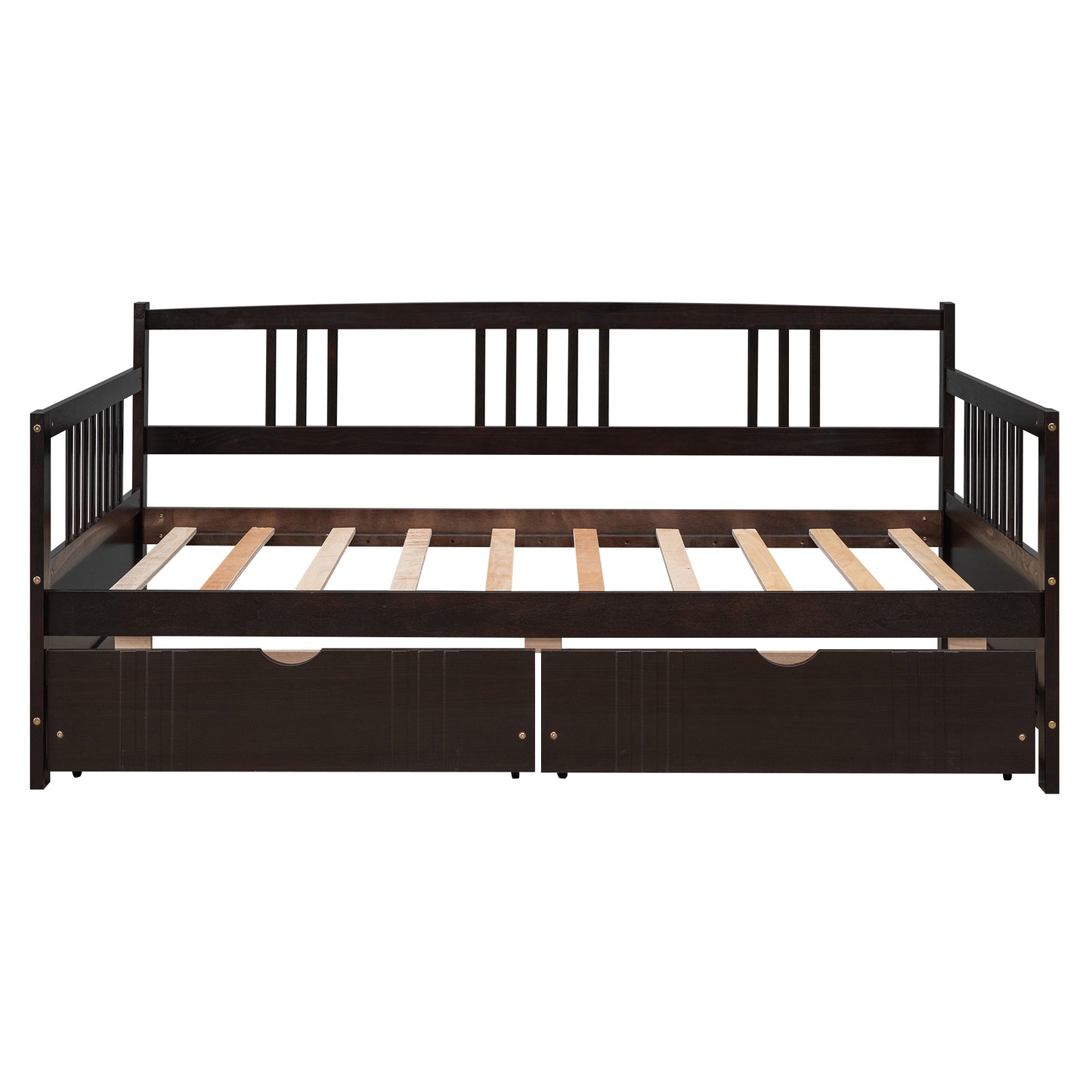 Lex Full Size Wooden Daybed with Twin Size Trundle - Espresso