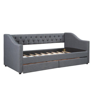 Enzo Twin Size Daybed with Drawers - Gray