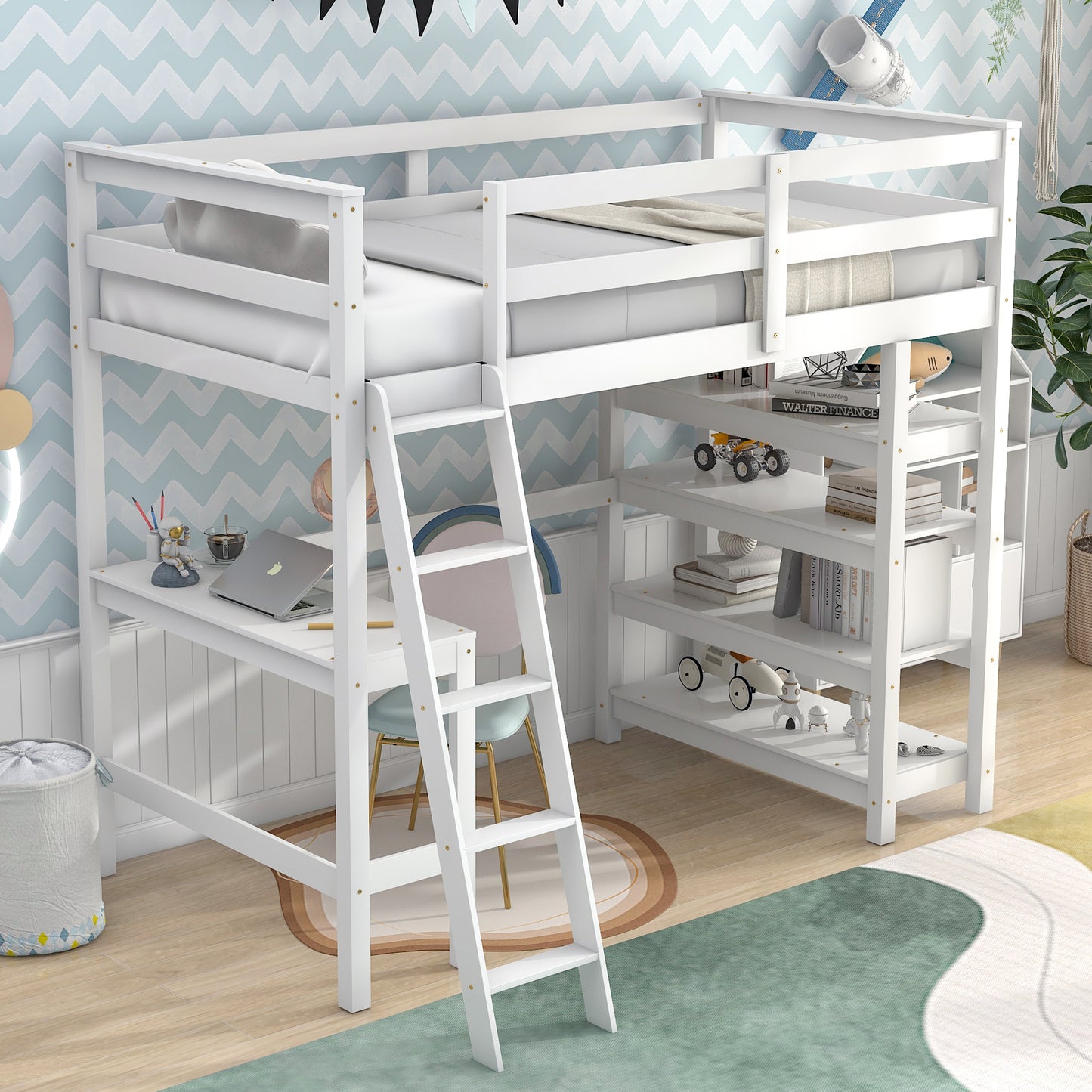 The Cubist Loft Bed - Twin