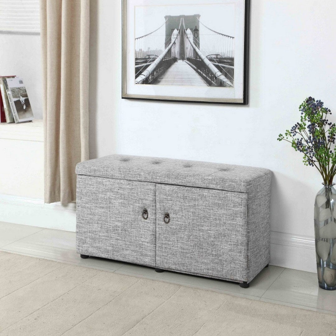 18" Tall Storage Ottoman - Grey