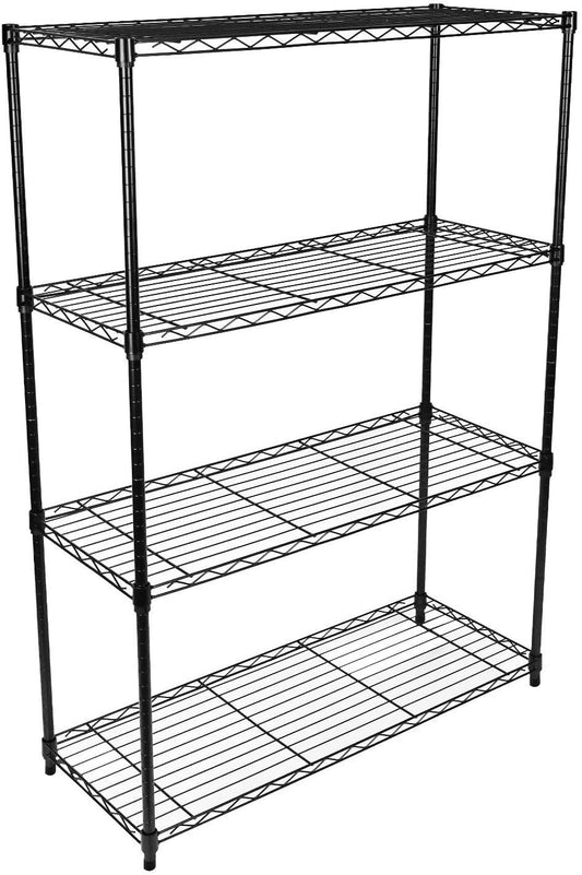 Simple Deluxe 4-Tier Heavy Duty Storage Shelving - Black