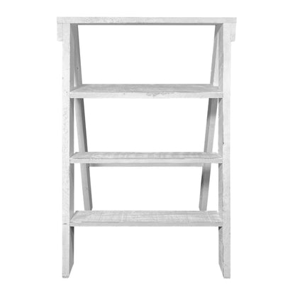 Pinewood Ladder Bookcase - White