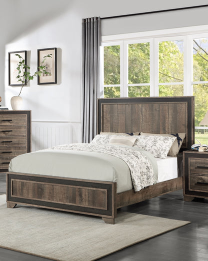 Morpheus Queen Size Bed - Oak