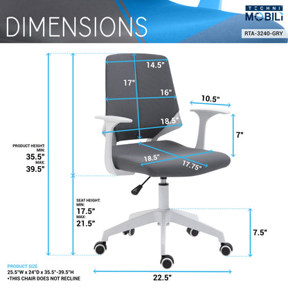 Flex Adjustable Office Chair - Gray