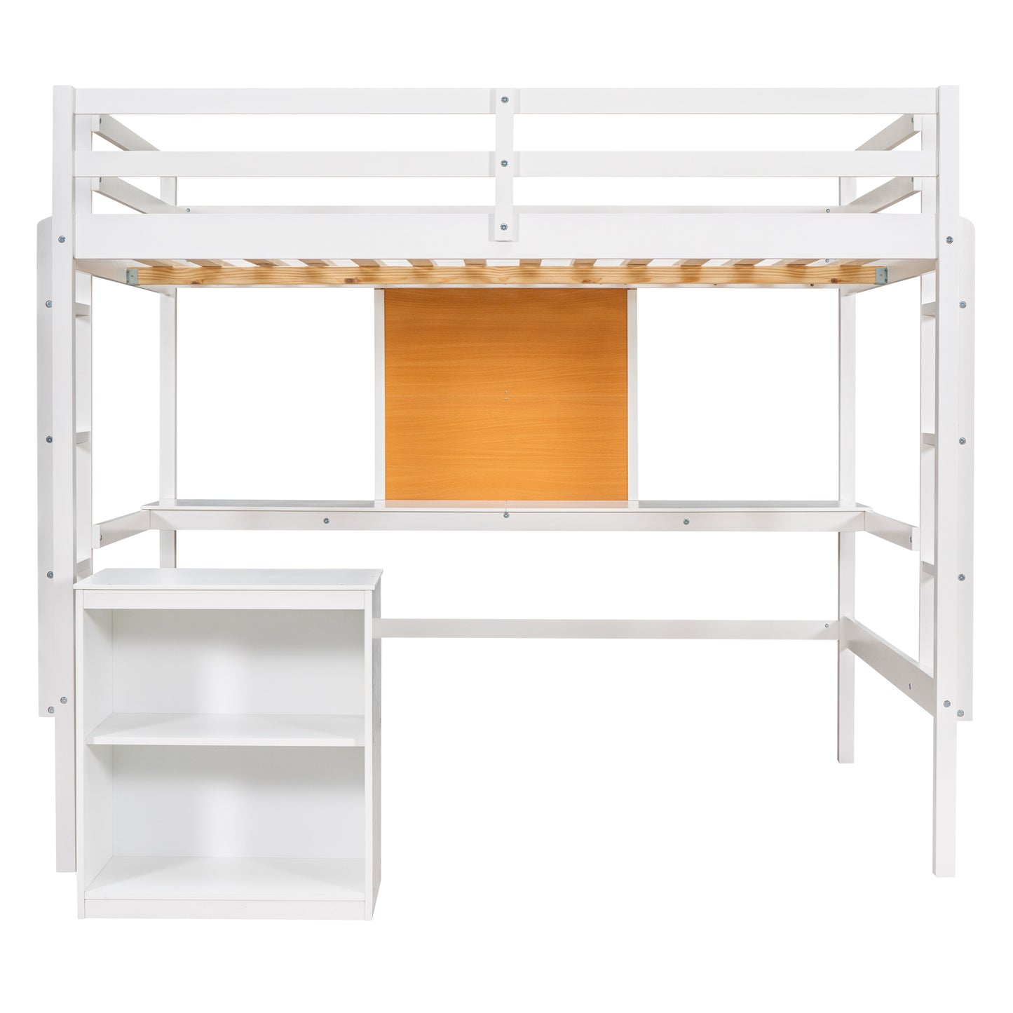 Oma Full Size Loft Bed with Desk and Storage