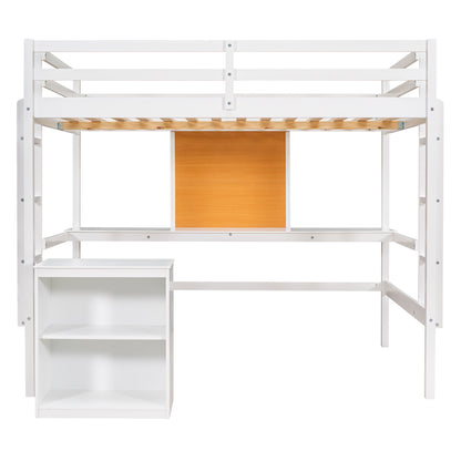 Oma Full Size Loft Bed with Desk and Storage