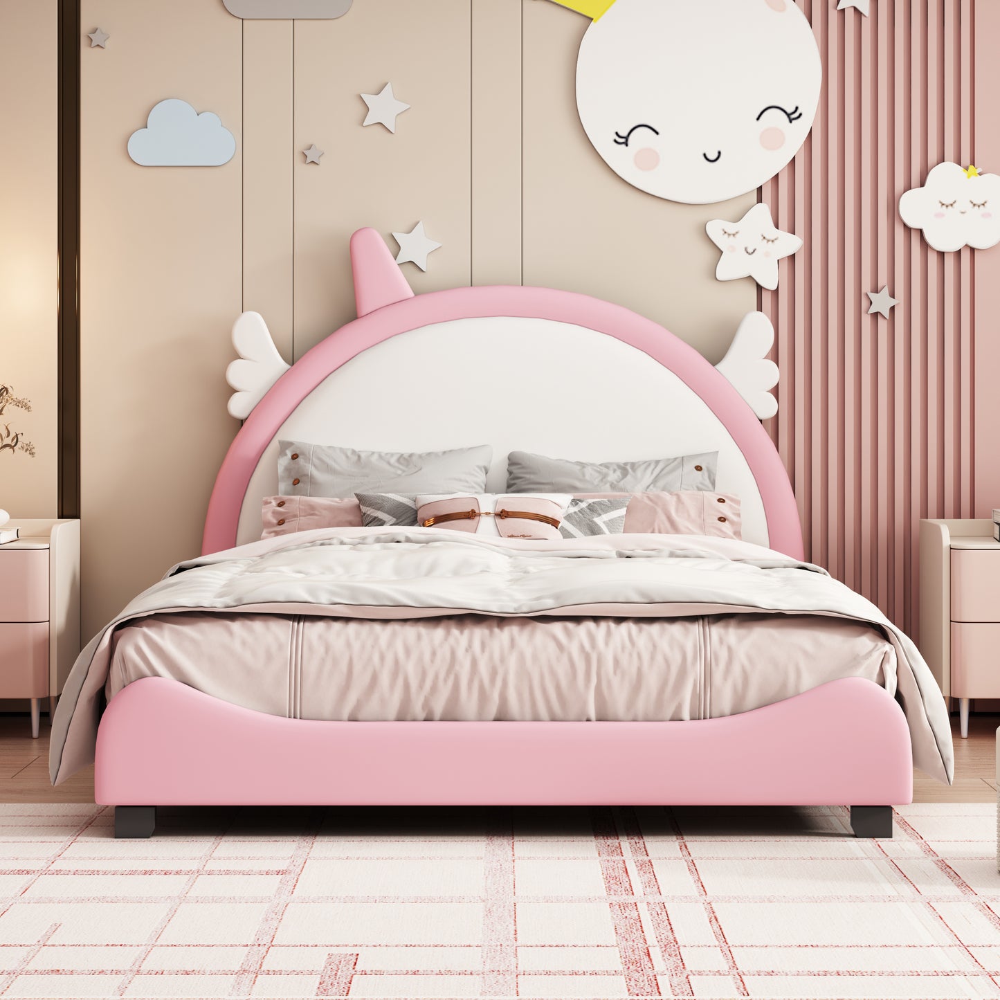 Unicorn Dreams Full Size Upholstered Bed