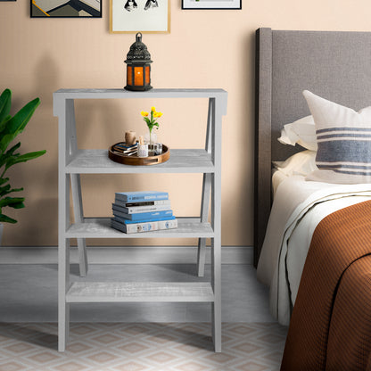 Pinewood Ladder Bookcase - White