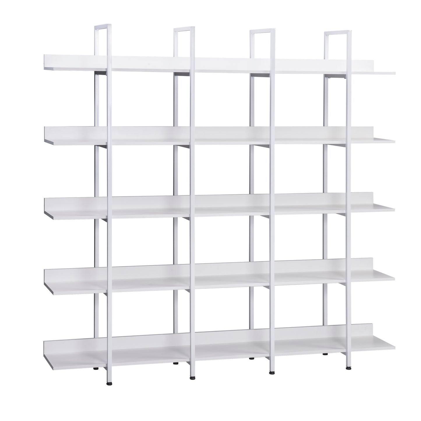 Vintage Metal Frame Bookshelf - White