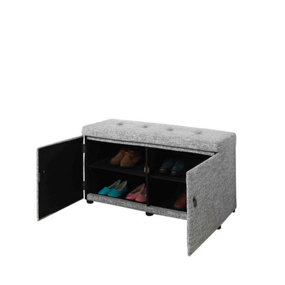 18" Tall Storage Ottoman - Grey