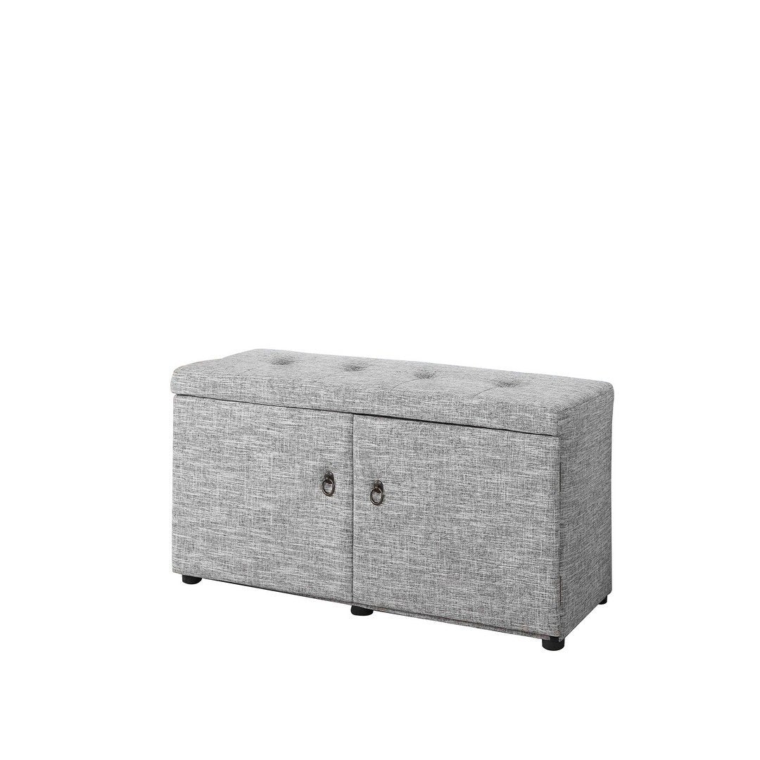 18" Tall Storage Ottoman - Grey