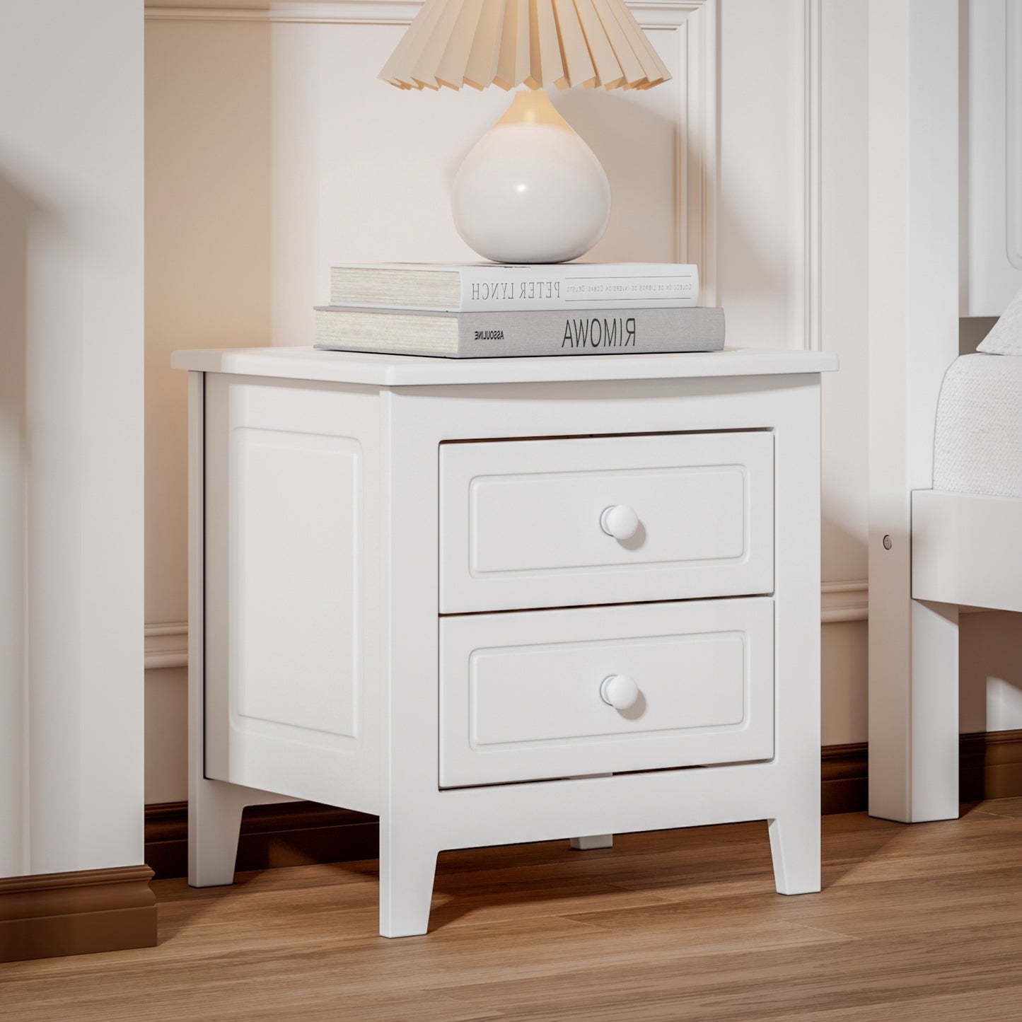 Gen Classic 2-Drawer Nightstand - White