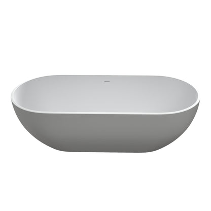 Zara 69" Solid Surface Freestanding  Bathtub  -  White