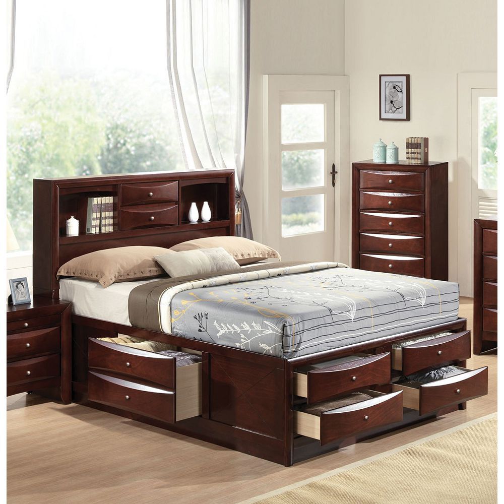 Elegant Dreams Eastern King Bed in Espresso