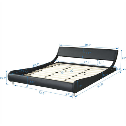 LuxuryGlow King Size Platform Bed