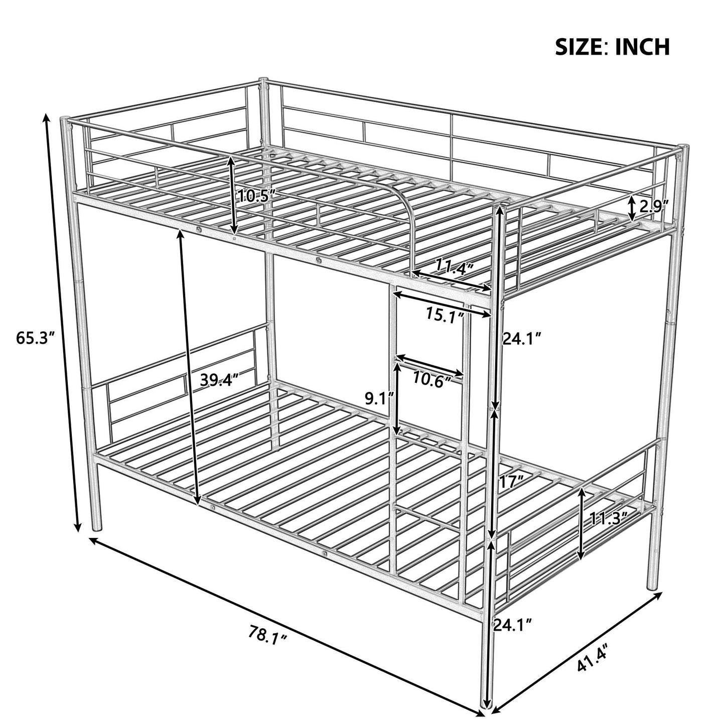 Calm Bunk Bed - Black