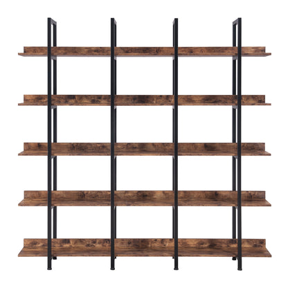 Vintage Metal Frame Bookshelf - Brown